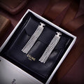 Celine Crystal Tassel Drop Earrings