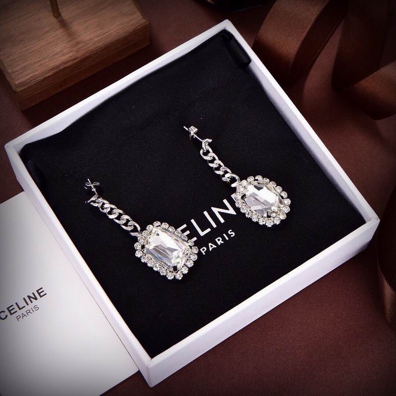 Crystal Chain Drop Earrings