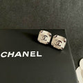 Chanel Earring White Silver 132
