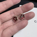 Chanel Earring Red Gold 817