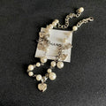 Chanel Pearl Silver Necklace 821