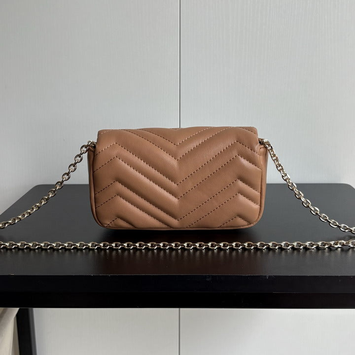Gucci GG Marmont Super Mini Bag – Rose Beige Matelassé Leather