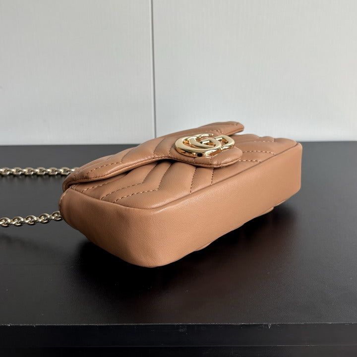 Gucci GG Marmont Super Mini Bag – Rose Beige Matelassé Leather