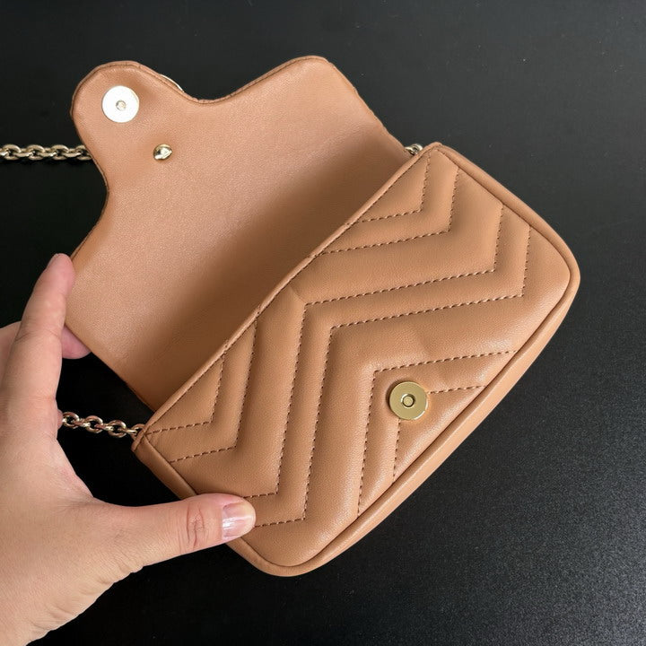 Gucci GG Marmont Super Mini Bag – Rose Beige Matelassé Leather