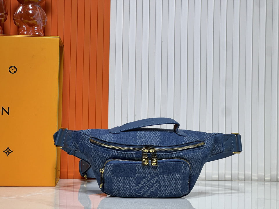 Louis Vuitton Blue Monogram Belt Bag