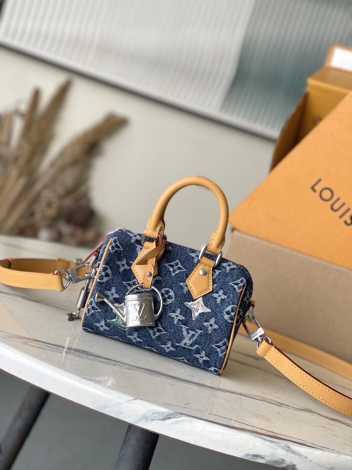 Louis Vuitton Speedy Bandoulière Mini Monogram Denim Bag