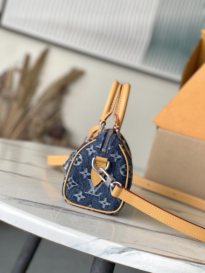 Louis Vuitton Speedy Bandoulière Mini Monogram Denim Bag