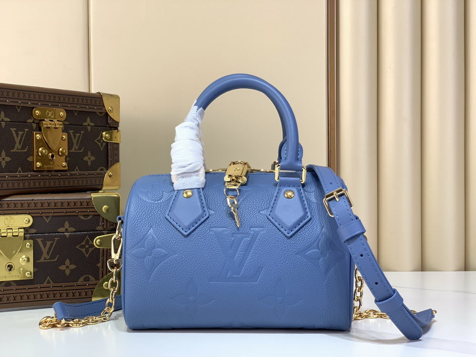 Louis Vuitton Speedy Bandoulière 20 – Bleu Nuage Monogram Empreinte