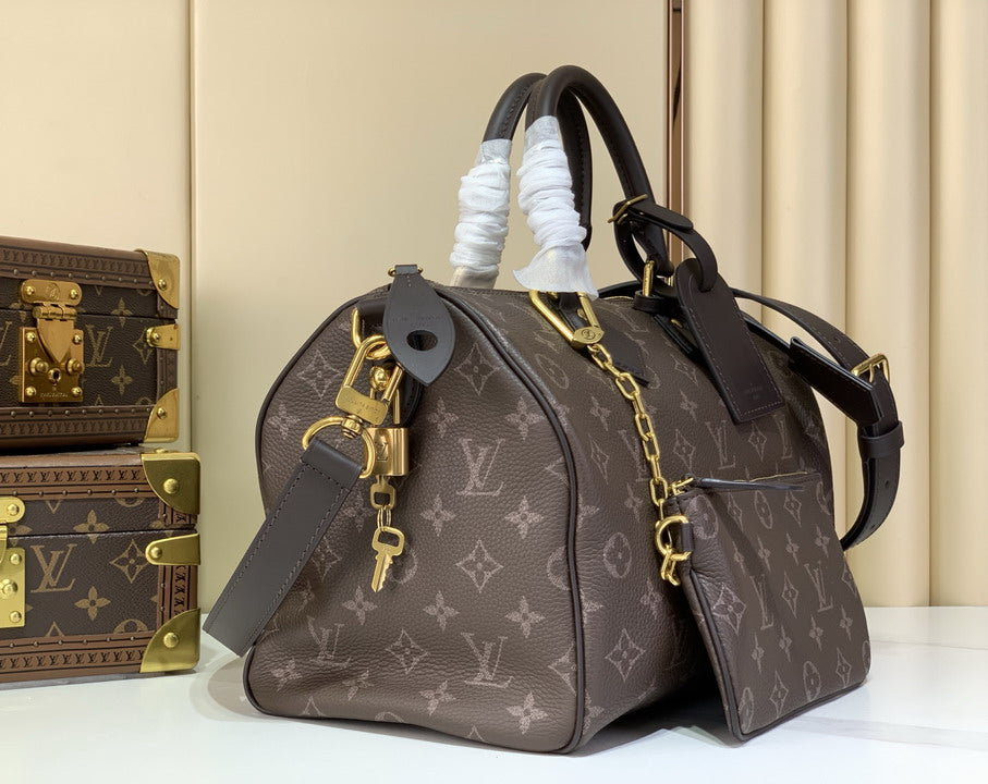 Monogram Canvas Speedy Bag with Shoulder Strap