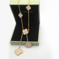 Van Cleef & Arpels Five-Motif Clover Drop Necklace